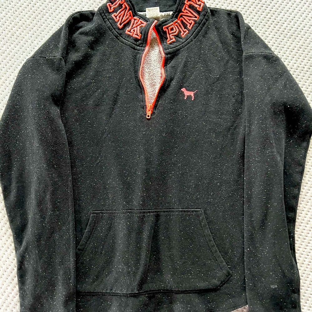 PINK size large quarter zip